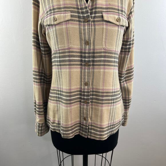 PATAGONIA Fjord Flannel Shirt Top Button-Down Long Sleeves Pockets Size 2 - Picture 4 of 12